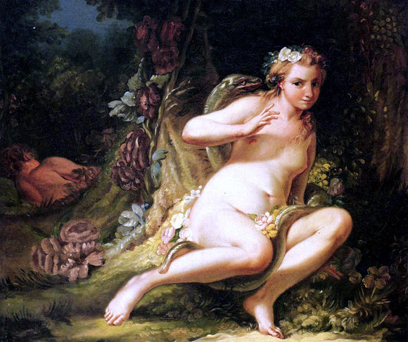  Jean-Baptiste-Marie Pierre The Temptation of Eve - Canvas Art Print