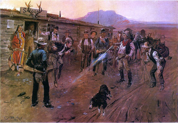  Charles Marion Russell The Tenderfoot - Canvas Art Print