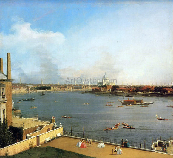  Canaletto The Thames and the City of London from Richmond House - Canvas Art Print