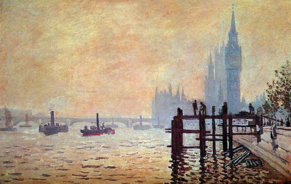  Claude Oscar Monet The Thames Below Westminster - Canvas Art Print
