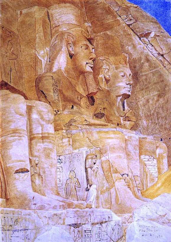  Henry Roderick Newman The Third and Fourth Figures at Abu Simbel - Canvas Art Print