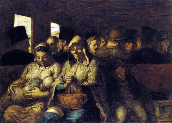  Honore Daumier The Third-class Carriage - Canvas Art Print