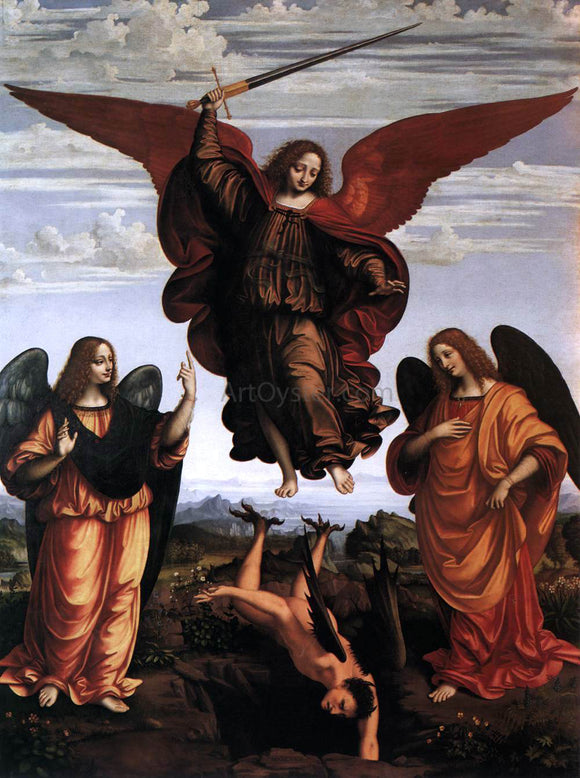  Marco D'Oggiono The Three Archangels - Canvas Art Print