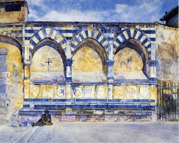  Henry Roderick Newman The Three Arches of Santa Maria Novella - Canvas Art Print