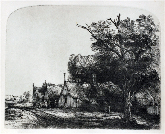  Rembrandt Van Rijn The Three Cottages - Canvas Art Print