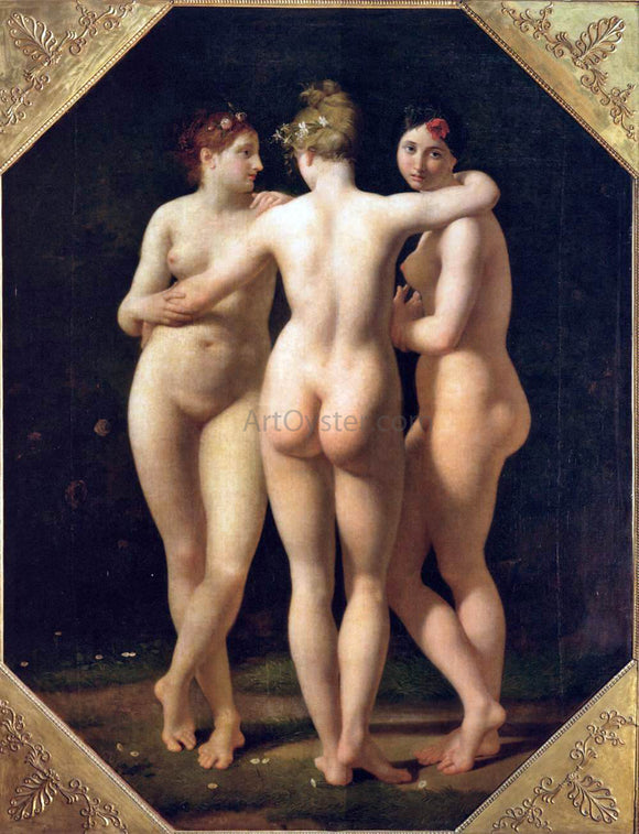  Jean-Baptiste Regnault The Three Graces - Canvas Art Print