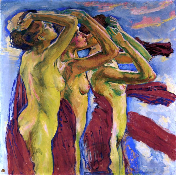  Koloman Moser The Three Graces - Canvas Art Print