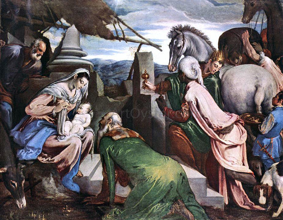  Jacopo Bassano The Three Magi - Canvas Art Print