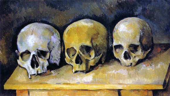  Paul Cezanne The Three Skulls - Canvas Art Print
