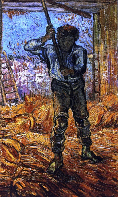  Vincent Van Gogh The Thresher (after Millet) - Canvas Art Print