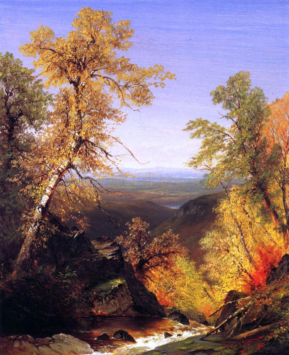  Richard William Hubbard The Top of Kaaterskill Falls, Autumn - Canvas Art Print