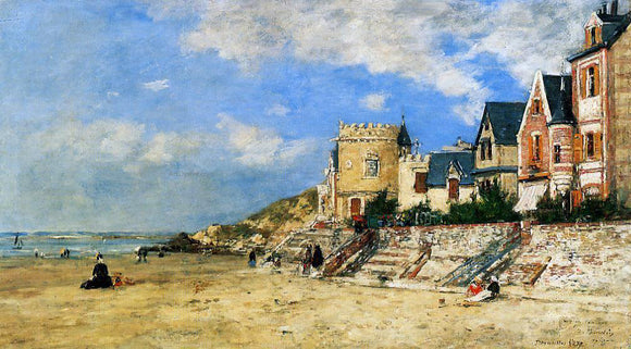 Eugene-Louis Boudin The Tour Malakoff and the Trouville Shore - Canvas Art Print