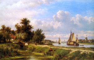  Lodewijk Johannes Kleijn The Townpath - Canvas Art Print