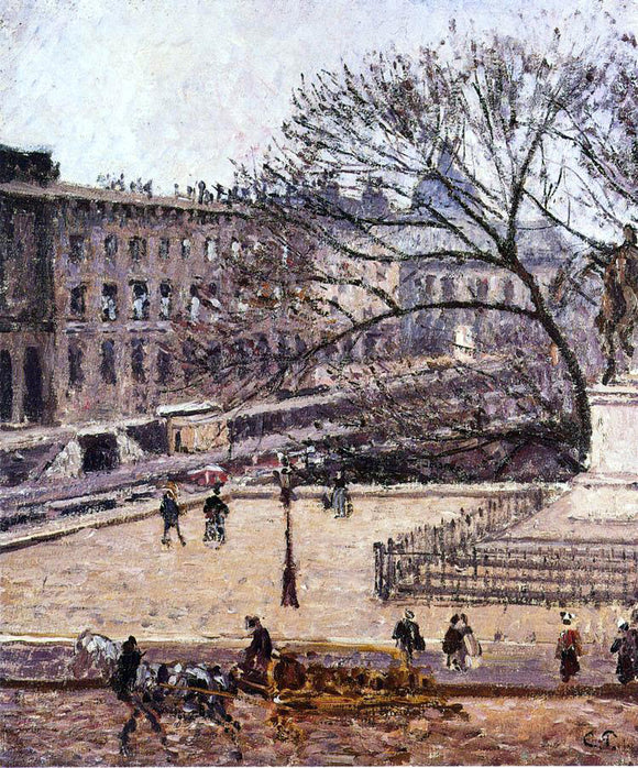  Camille Pissarro The Treasury and the Academy, Gray Weather - Canvas Art Print