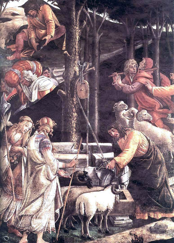  Sandro Botticelli The Trials and Calling of Moses (detail 2) (Cappella Sistina, Vatican) - Canvas Art Print