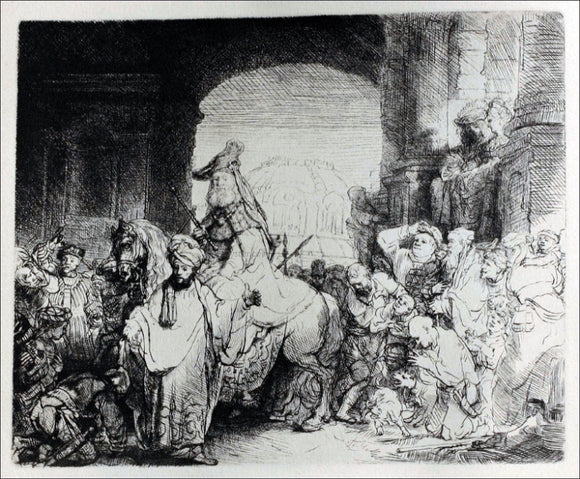  Rembrandt Van Rijn The Triumph of Mordacai - Canvas Art Print