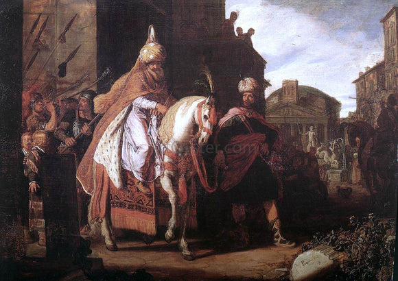  Pieter Lastman The Triumph of Mordecai - Canvas Art Print