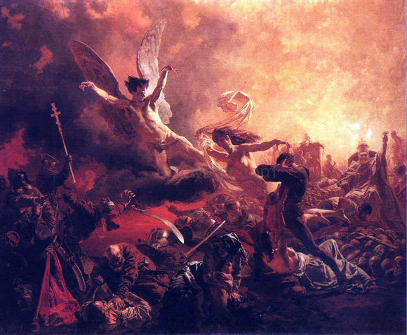  Mihaly Zichy The Triumph of the Genius of Destruction - Canvas Art Print