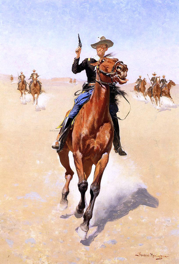  Frederic Remington The Trooper - Canvas Art Print