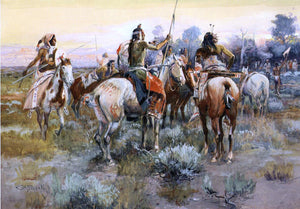  Charles Marion Russell A Truce - Canvas Art Print