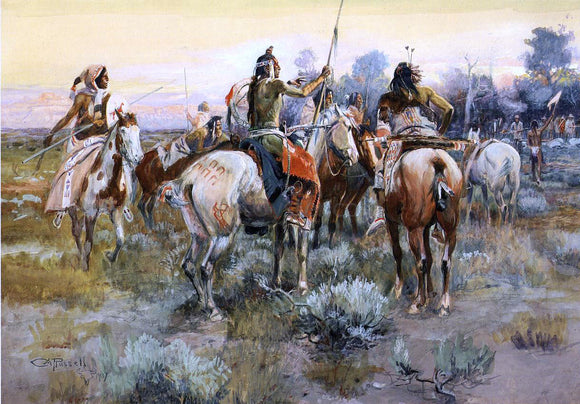  Charles Marion Russell A Truce - Canvas Art Print