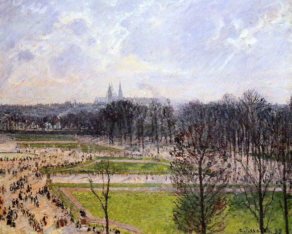  Camille Pissarro The Tuileries Gardens: Winter Afternoon - Canvas Art Print