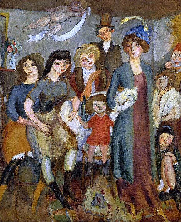  Jules Pascin The Turkish Family - Canvas Art Print
