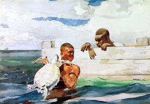  Winslow Homer The Turtle Pond - Canvas Art Print