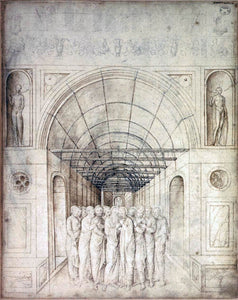  Jacopo Bellini The Twelve Apostles in a Barrel Vaulted Passage - Canvas Art Print