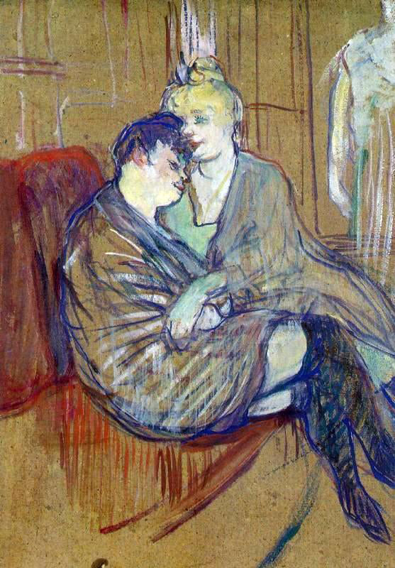  Henri De Toulouse-Lautrec The Two Girlfriends - Canvas Art Print
