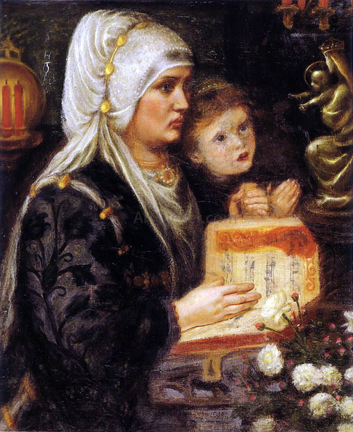  Dante Gabriel Rossetti The Two Mothers - Canvas Art Print
