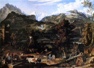  Joseph Anton Koch The Upland near Bern - Canvas Art Print