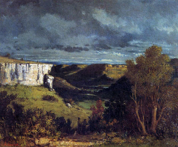  Gustave Courbet The Valley of the Loue in Stormy Weather - Canvas Art Print