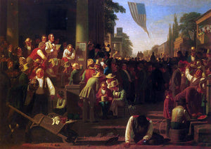  George Caleb Bingham The Verdict of the People - Canvas Art Print