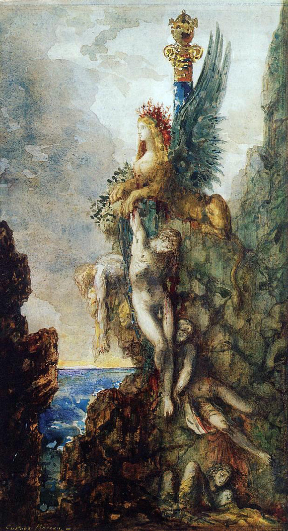  Gustave Moreau The Victorious Sphinx - Canvas Art Print