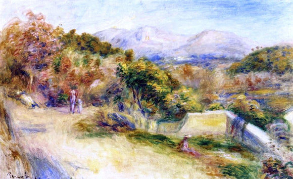  Pierre Auguste Renoir The View from Collettes, Cagnes - Canvas Art Print