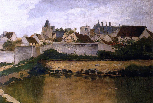  Charles Francois Daubigny The Village, Auvers-sur-Oise - Canvas Art Print