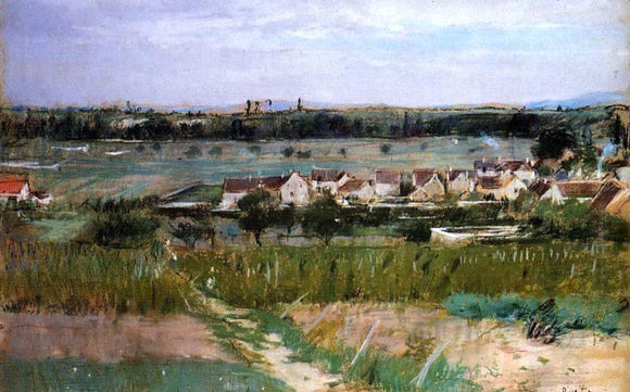  Berthe Morisot The Village of Maurecourt - Canvas Art Print