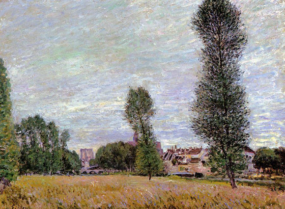  Alfred Sisley The Village of Moret, Seen from the Fields - Canvas Art Print