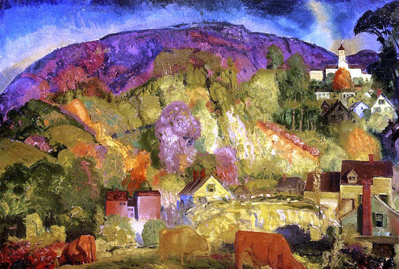  George Wesley Bellows A Village on the Hill - Canvas Art Print