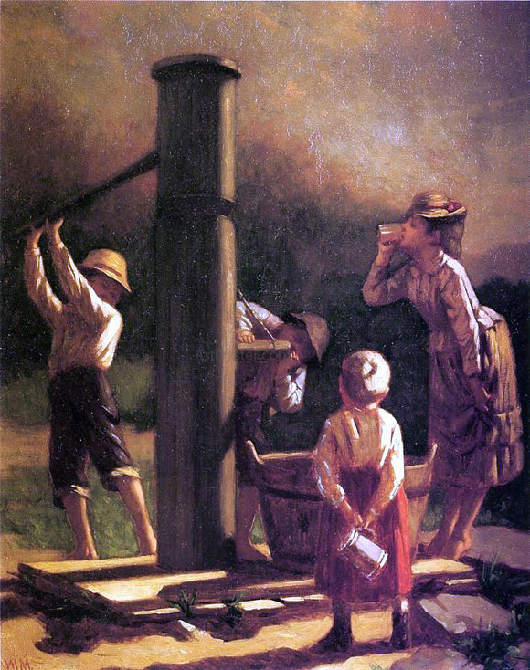  William Penn Morgan The Village Pump - Canvas Art Print