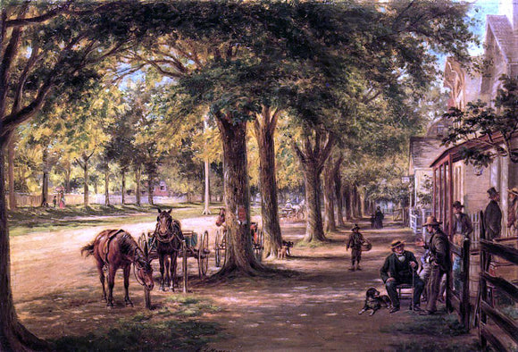  Edward Lamson Henry The Village Street - Canvas Art Print