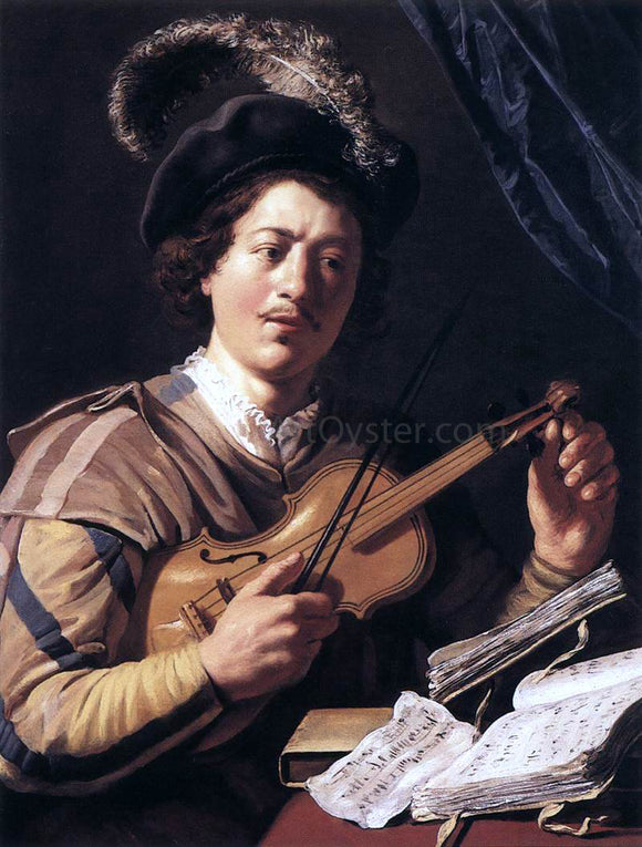  Jan Lievens The Violin Player - Canvas Art Print