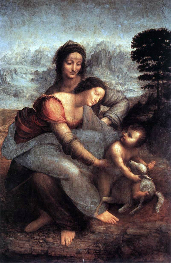  Leonardo Da Vinci The Virgin and Child with St Anne - Canvas Art Print