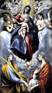  El Greco The Virgin and Child with St Martina and St Agnes - Canvas Art Print