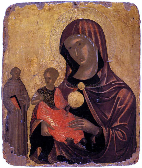  Nikolaos Tsafouris The Virgin and St Francis of Assisi - Canvas Art Print