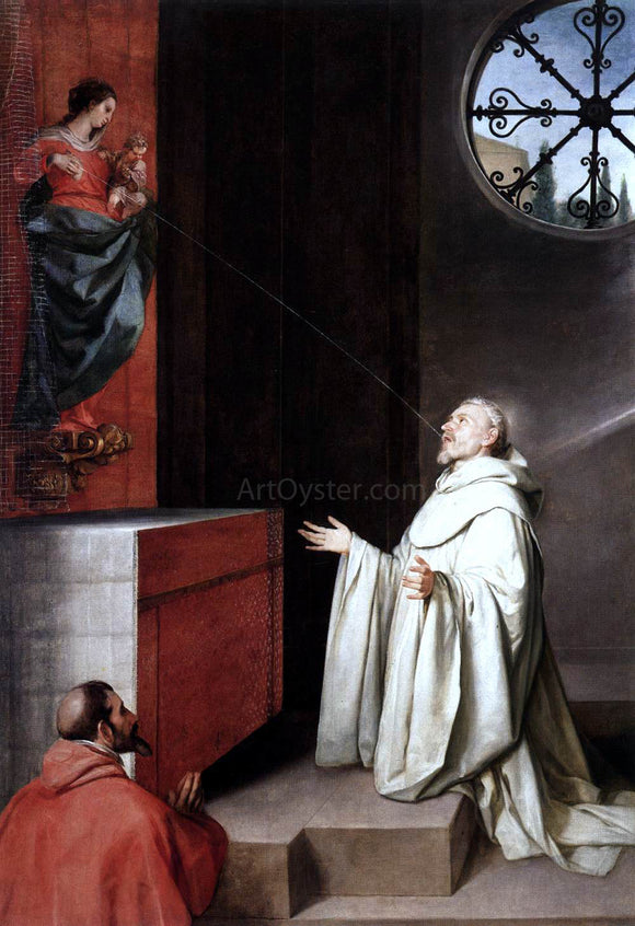  Alonso Cano The Vision of St Bernard - Canvas Art Print