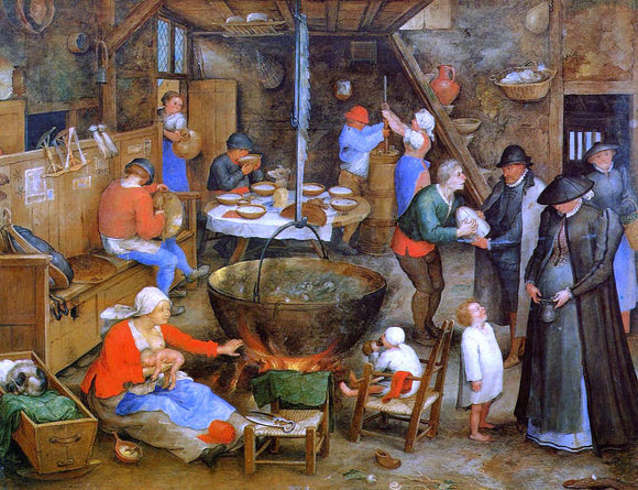  The Elder Jan Bruegel The Visit to the Farm - Canvas Art Print