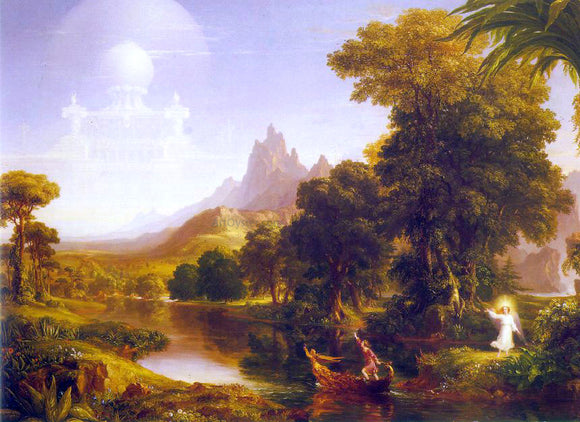  Thomas Cole The Voyage of Life: Youth - Canvas Art Print