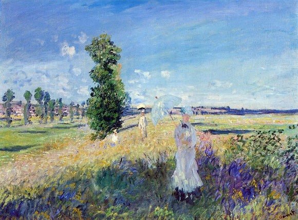  Claude Oscar Monet The Walk, Argenteuil - Canvas Art Print
